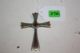 Antique Southwest Turquoise and Silver Cross
