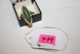 Sterling and 10K G.F. Jade Ring