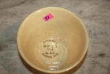 Vintage Watt No. 5 Adver. Blue & Pink Stiped Bowl