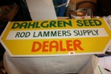 Vintage Metal Dahlgren Seed Dealer Sign