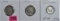 1928, 1936 Buffalo Nickels, 1944-D Mercury Dime