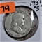 1951-S Franklin Half Dollar