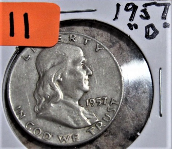 1957-D Franklin Half Dollar