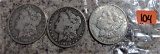 1900-O, 1901-O, 1921-S Morgan Dollar