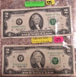 1995, 2009 $2 Certificates