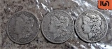 1881-O, 1883-O, 1888-O Morgan Dollars