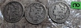 1880, 1889, 1896-O Morgan Dollars