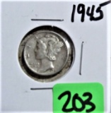 1945 Mercury Dime