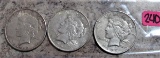 1922-S, 1923, 1924 Peace Dollars