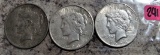 1922-D, 1923-S, 1926-S Peace Dollars
