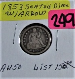 1853 Seated Dime