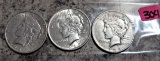 1922, 1923, 1926-D Peace Dollars