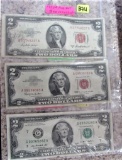 1953A, 1963, 2009 $2 Bills