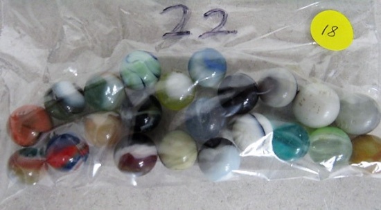 22 Mixed Color Marbles