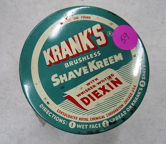 Krank's shave kream Jar and Lid