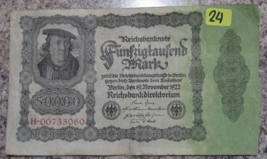 German 50000 Note