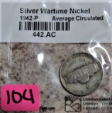 1942-P Silver Wartime Nickel