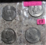 (4) Ike Bicentennial Dollars
