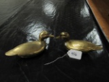2 brass ducks