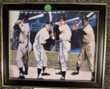 Snider, Mays, Mantle and DiMaggio Framed 8x10 Autographed Photo