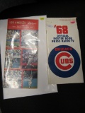 1968 Chicago Cubs Roster Book and 1972 LA Dodgers Press Guide