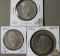 (3) 1922 Peace Dollars