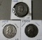 1953S,1953D,1954D Franklin Halves