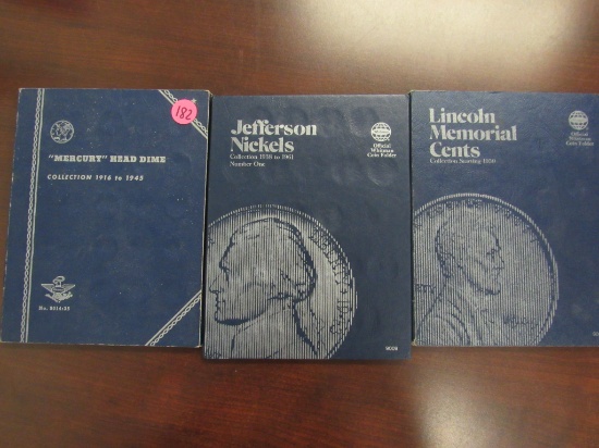 Mercury Dime Book, Jefferson Nickels, Lincoln Cents Book