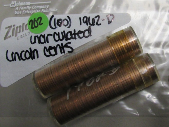 100 Uncirculated 1962D Cents