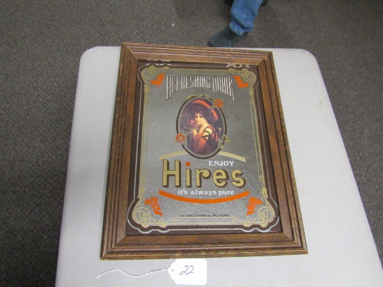 Hires Advertising Mirror 18½" X 14½