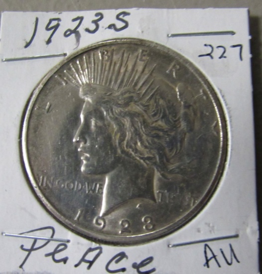 1923S Peace Dollar AU