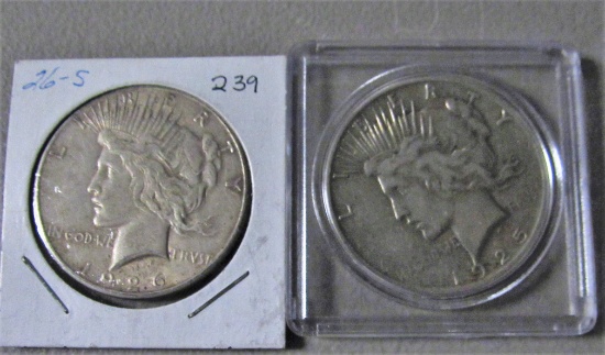 1925,1926S Peace Dollars