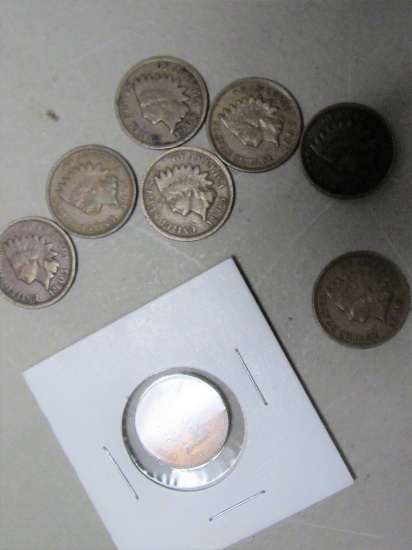 8 1990-1908 Indian Head Cents
