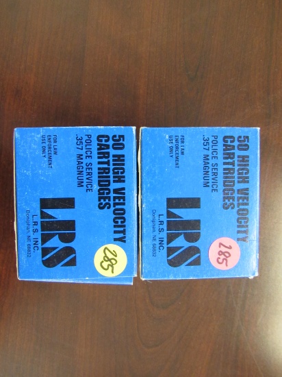 2 boxes LRS .357 magnum police cartridges