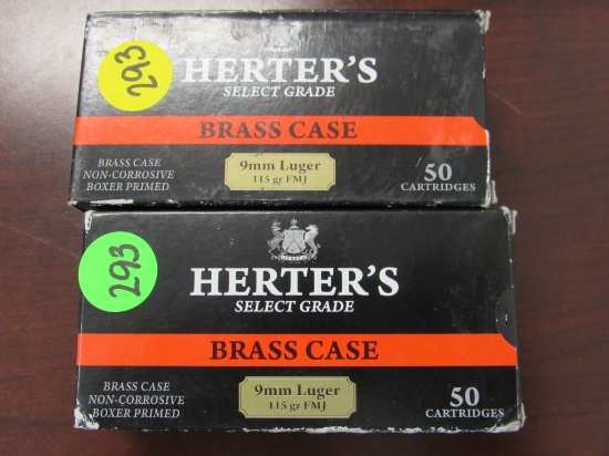 2 boxes of Herter's 9mm luger