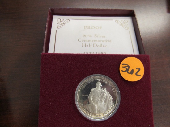 George Washington 90% proof silver half dollar