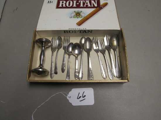 Silver Plated Baby Spoons, Forks and Stainless Rattle