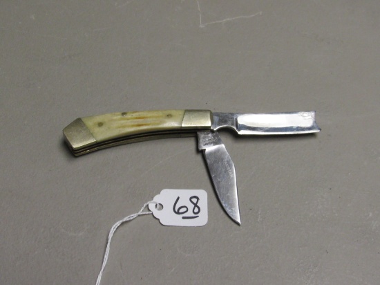 Bone Handle Razor & Pocket Knife