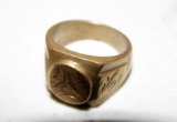 Mens 18K Gold Ring