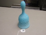 Fenton Blue Milk Glass Daisy Button Bell