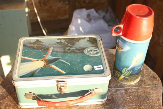 Metal Lunch Box and Original Thermos
