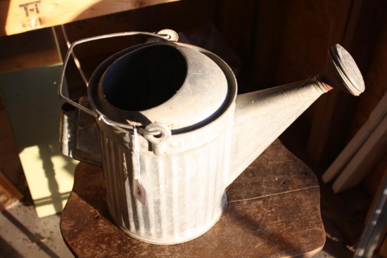 Vintage Galv. Watering Can with Spout