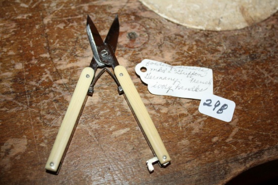 Folding Scissors, French Ivory Handles