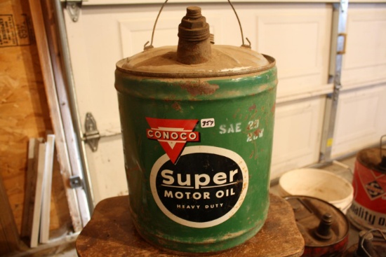 Conoco Super Motor Oil Can