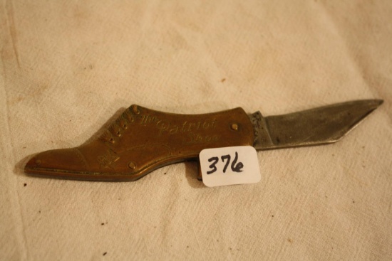 Antique Brass Figural Shoe F. Knife