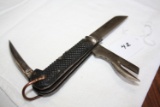 F. Knife 1939 Ironcross J. Roger&Sons, 6 Norfolk St. Sheffield England Navy Rope Knife