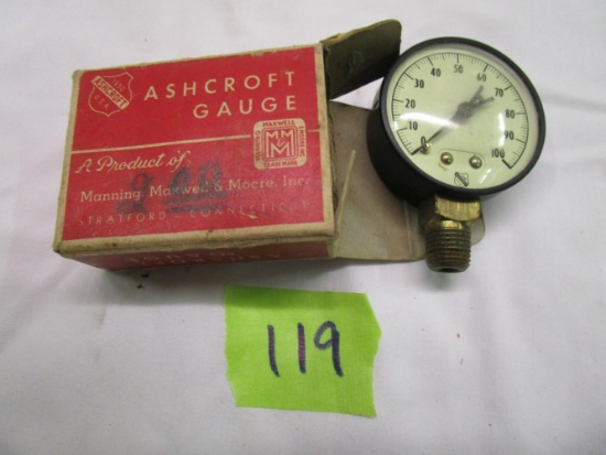 Old Nos Ashcroft Pressure Gauge