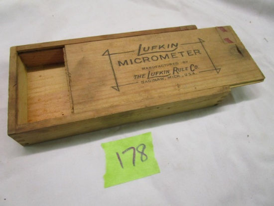 Lufkin Micrometer Wood Box