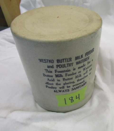 Old Crock 6.5" Tall Westko Butter Milk Feeder