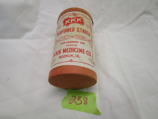 Old KKK Medicine Co. Keokuk, IA Starch Box